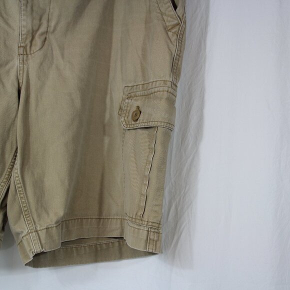 U.S. Polo Assn Men's size 48W Cargo Shorts Large Pockets Tan Khaki 90s - Picture 3 of 11